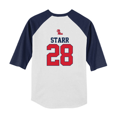 Ole Miss - NCAA Softball : Ryan Starr - USA Youth Raglan T-Shirt-1