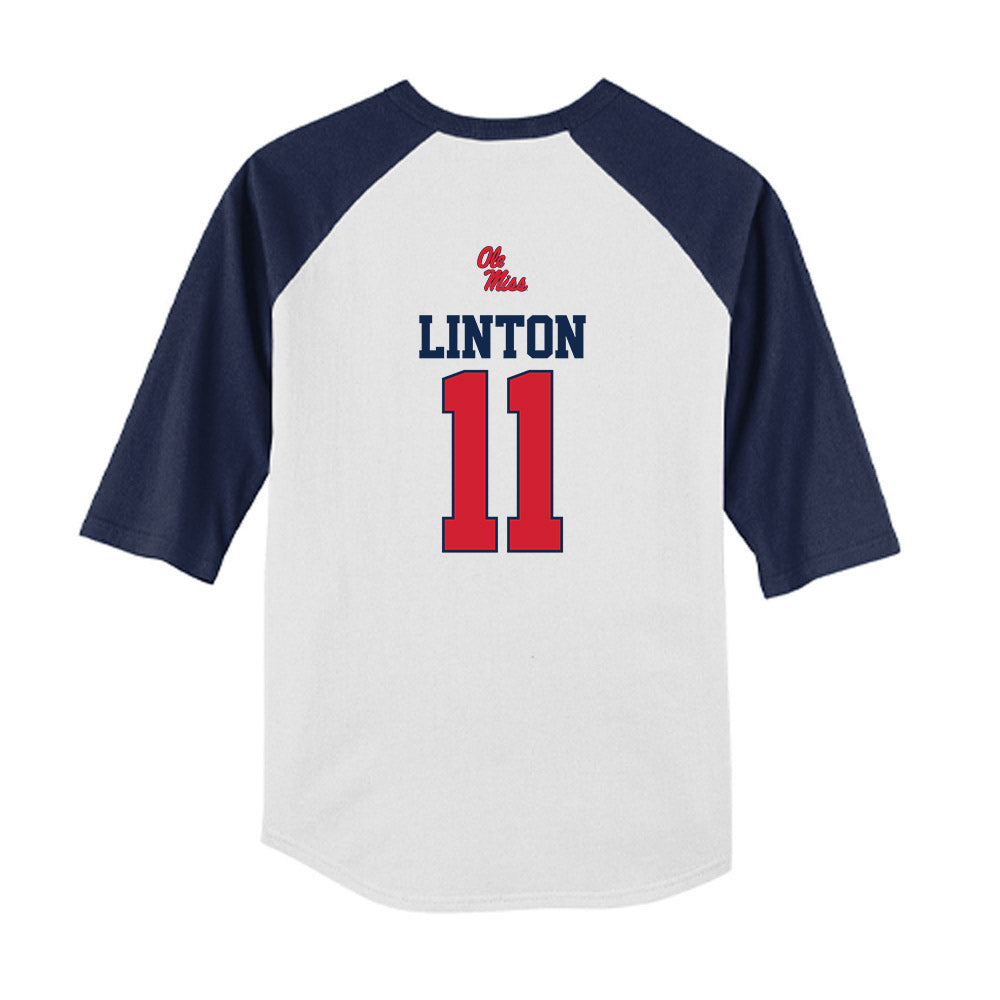 Ole Miss - NCAA Softball : Addi Linton - USA Youth Raglan T-Shirt-1