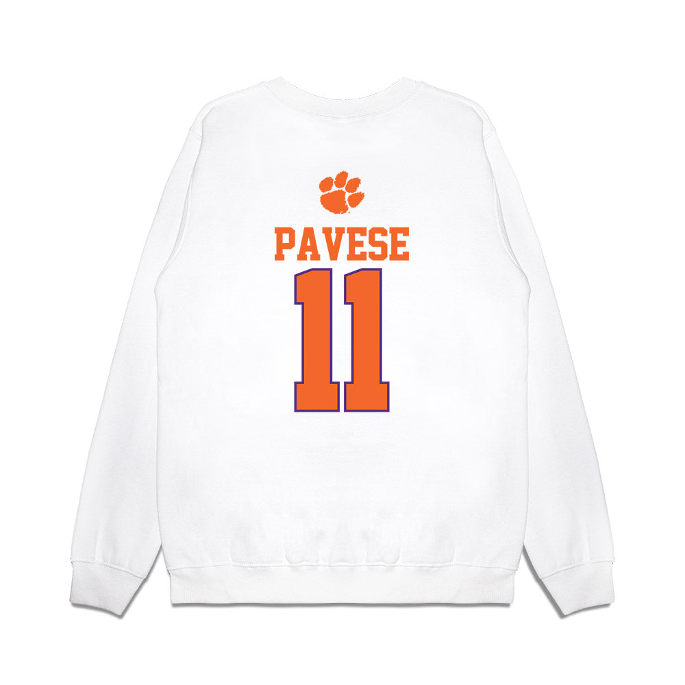 Clemson - NCAA Softball : Mac Pavese - USA Premium Crewneck Sweatshirt-1