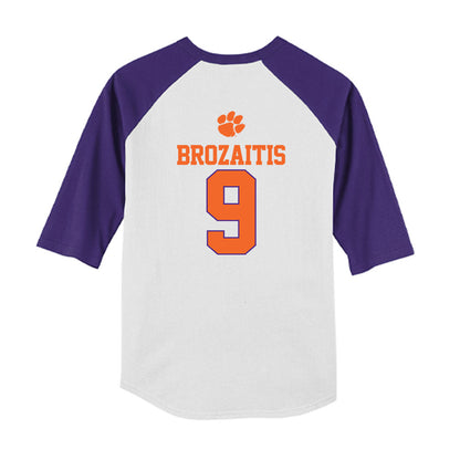 Clemson - NCAA Softball : Natalie Brozaitis - USA Youth Raglan T-Shirt-1