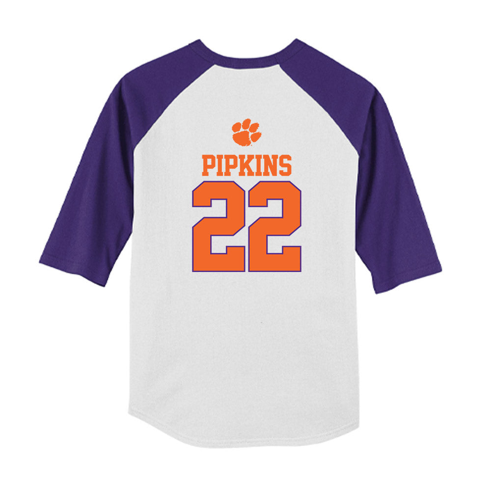 Clemson - NCAA Softball : Taylor Pipkins - USA Youth Raglan T-Shirt-1