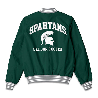 Michigan State - NCAA Men's Basketball : Carson Cooper - Bomber Jacket-1