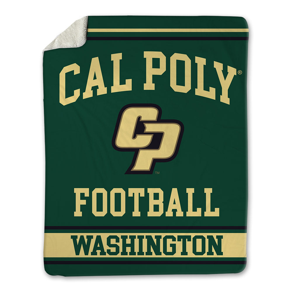 Cal Poly - NCAA Football : Tyrei Washington - Blanket-0
