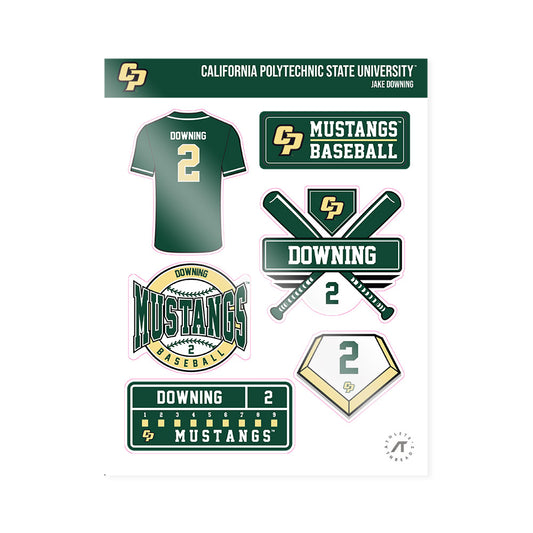 Cal Poly - NCAA Baseball : Jake Downing - Sticker Sheet-0