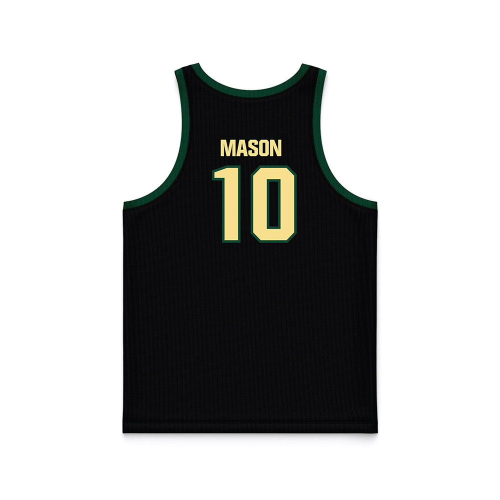 Cal Poly - NCAA Men's Basketball : Marsai Mason - Black Basketball Jersey-1
