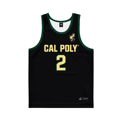 Cal Poly - NCAA Men's Basketball : Braden Freeman - Black Basketball Jersey-0