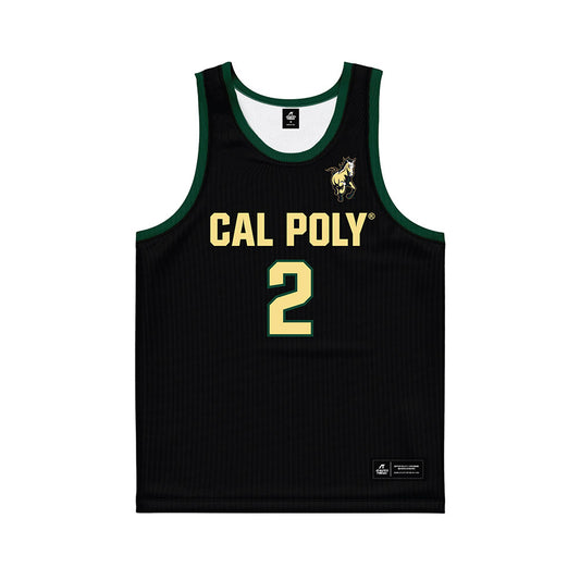 Cal Poly - NCAA Men's Basketball : Braden Freeman - Black Basketball Jersey-0