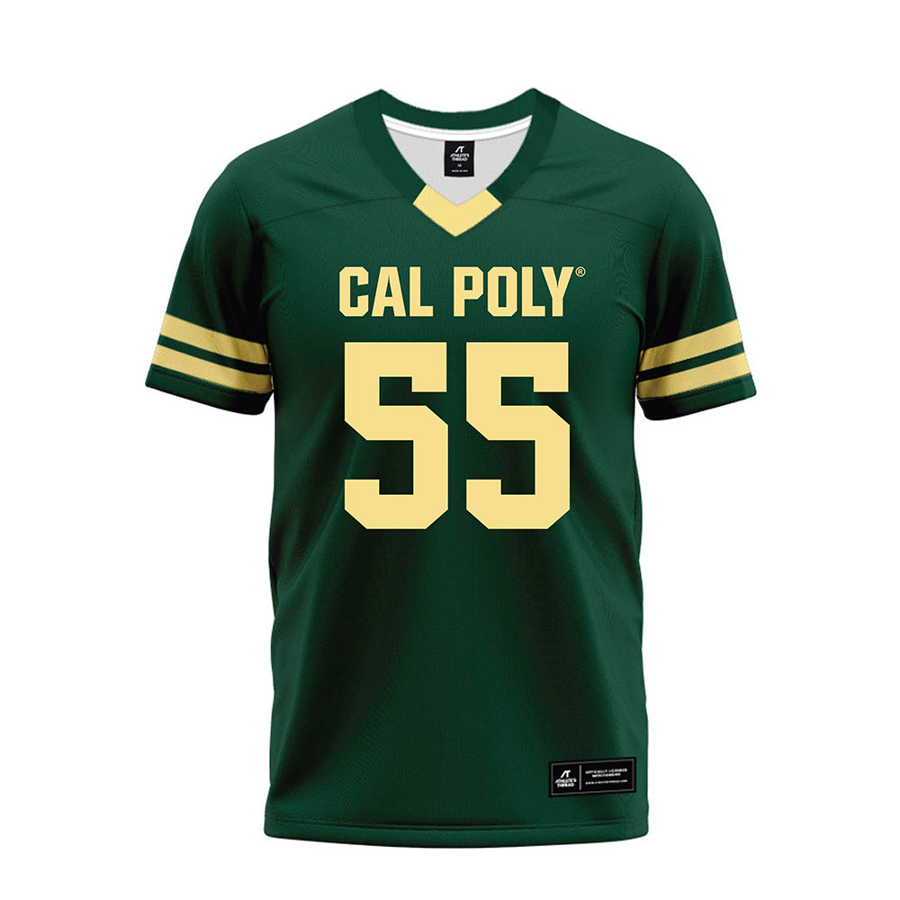 Cal Poly - NCAA Football : Jared Cuenca - Green Jersey Premium Football Jersey-0
