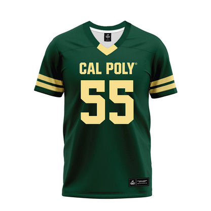 Cal Poly - NCAA Football : Jared Cuenca - Green Jersey Premium Football Jersey-0