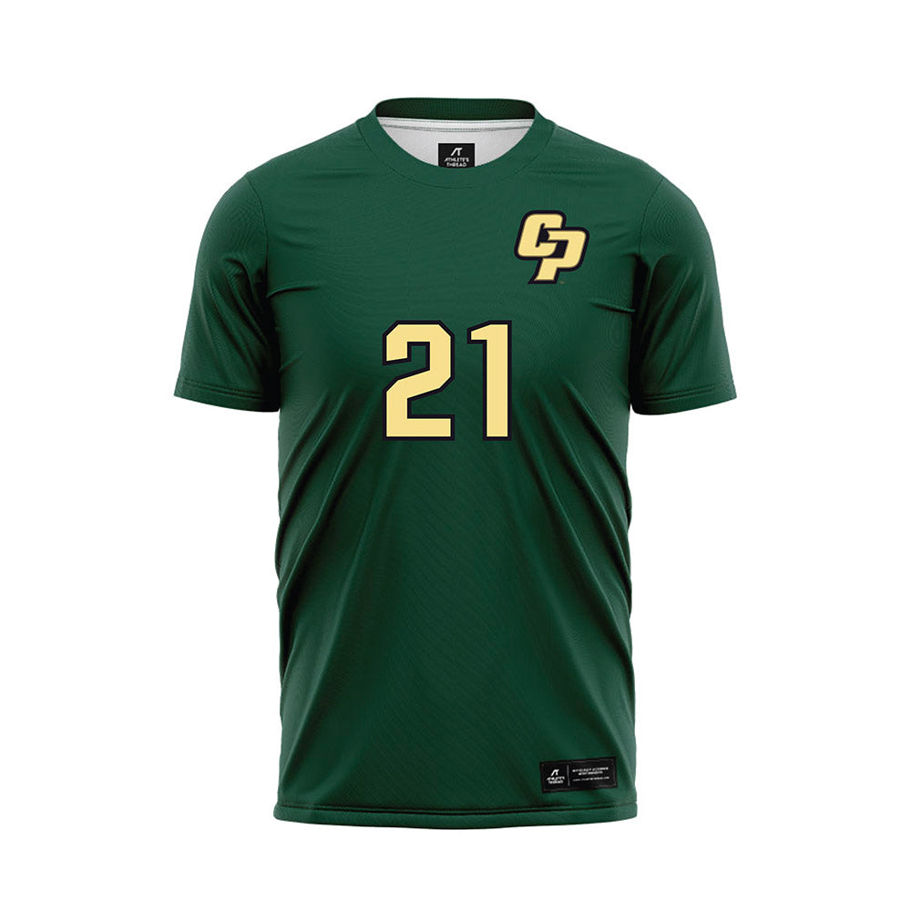 Cal Poly - NCAA Men's Soccer : Devin Bening - Green Soccer Jersey-0