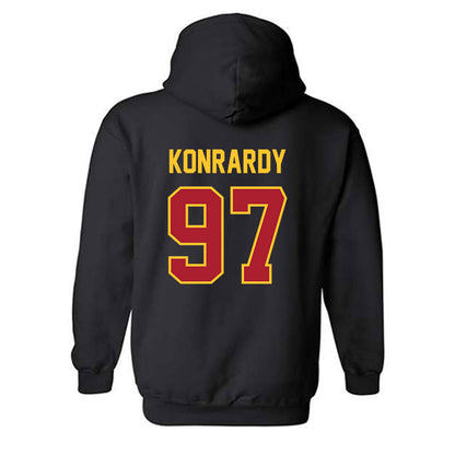 Iowa State - NCAA Football : Kyle Konrardy - Sports Shersey Hooded Sweatshirt-1