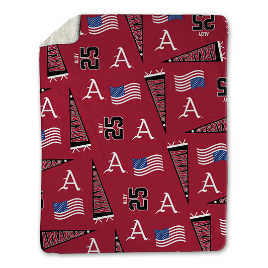 Arkansas - NCAA Baseball : Kuhio Aloy - USA Blanket-0