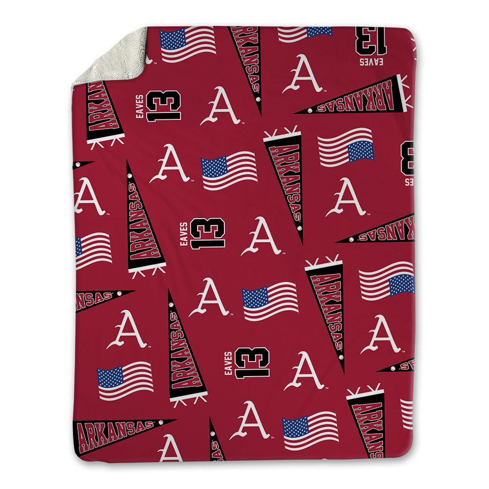 Arkansas - NCAA Baseball : Steele Eaves - USA Blanket-0