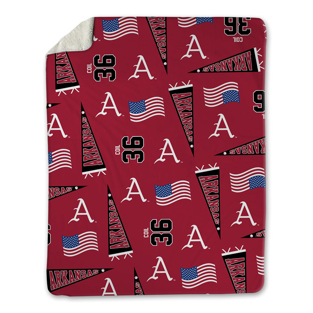 Arkansas - NCAA Baseball : Parker Coil - USA Blanket-0