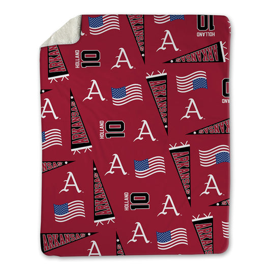 Arkansas - NCAA Baseball : Tyler Holland - USA Blanket-0