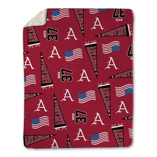 Arkansas - NCAA Baseball : Grant Wren - USA Blanket-0