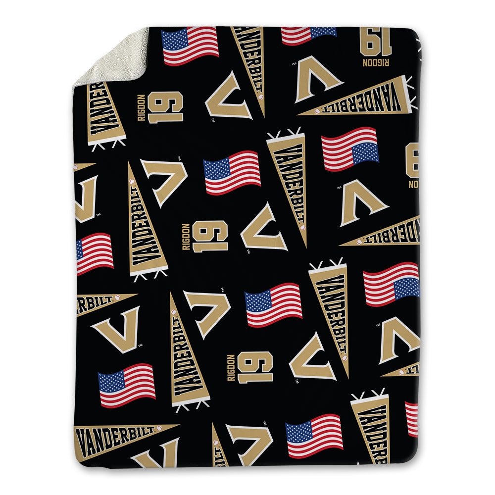 Vanderbilt - NCAA Baseball : Rustan Rigdon - Blanket-0