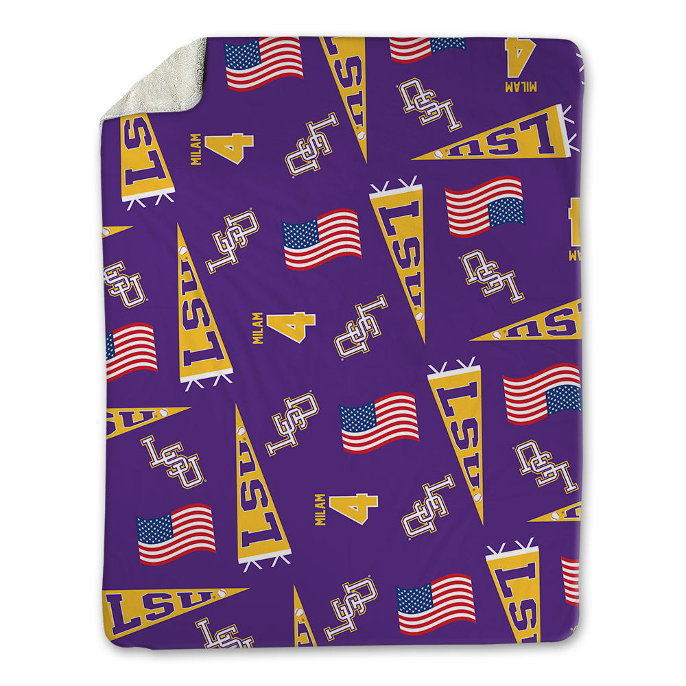 LSU - NCAA Baseball : Steven Milam - Blanket-0