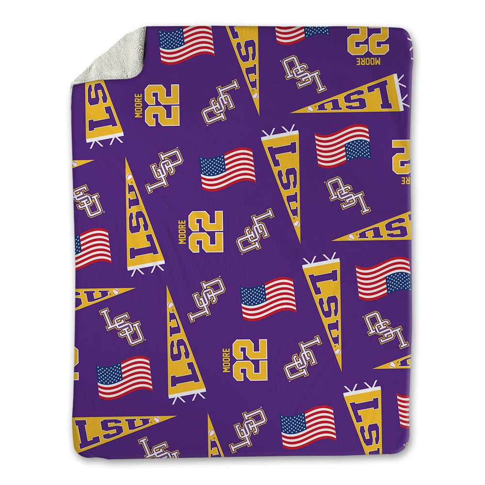 LSU - NCAA Baseball : Cooper Moore - Blanket-0