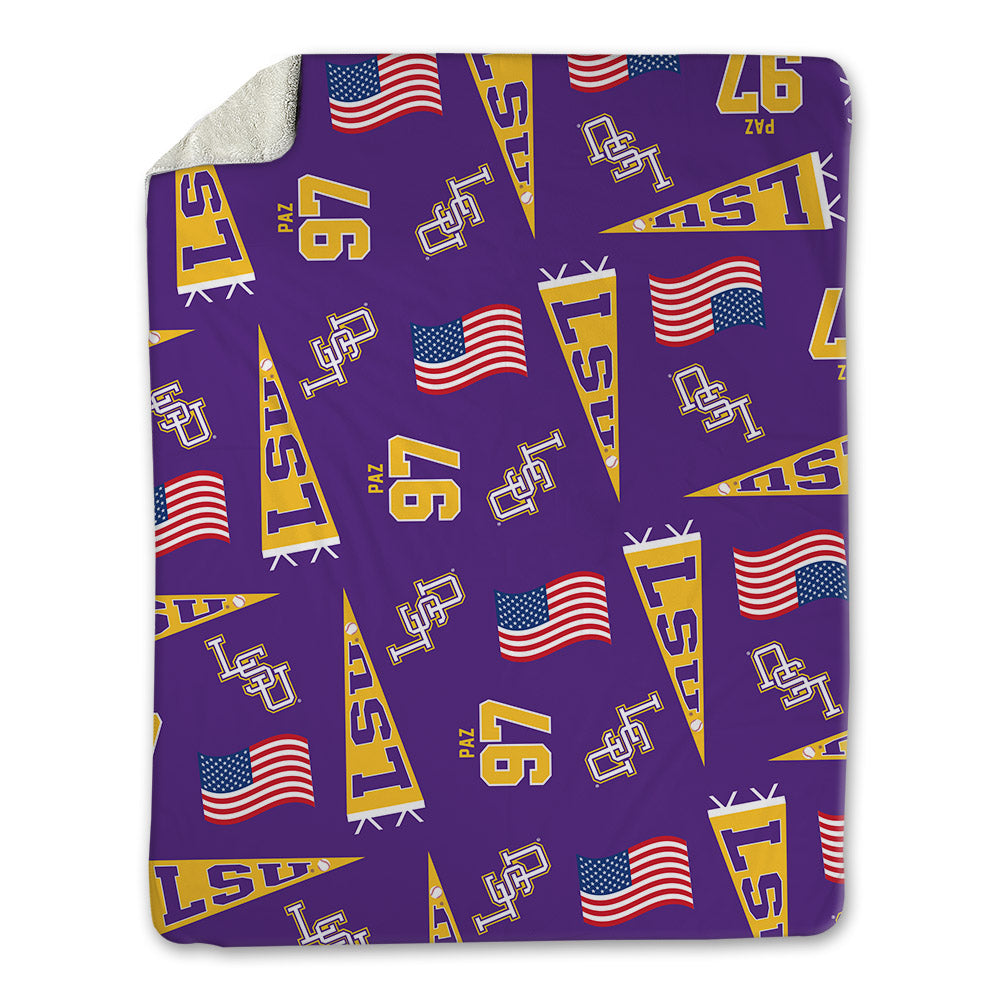 LSU - NCAA Baseball : Marcos Paz - Blanket-0