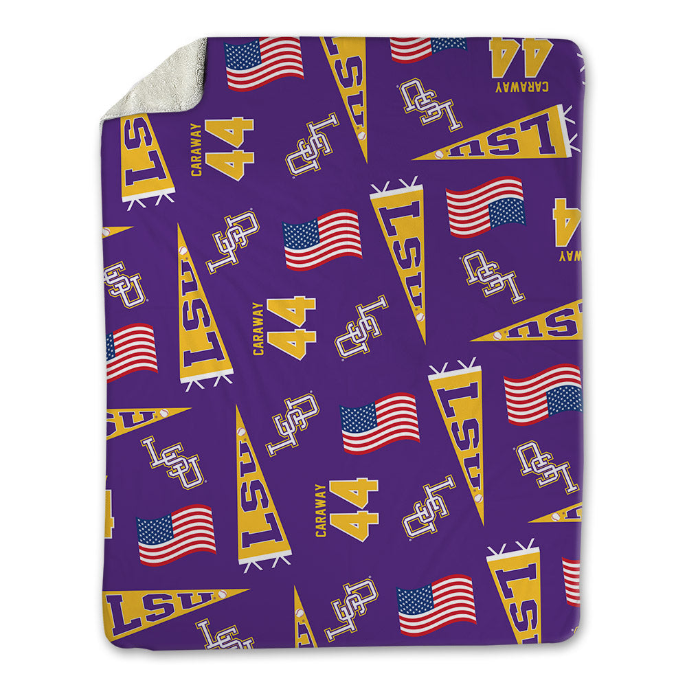LSU - NCAA Baseball : Trent Caraway - Blanket-0