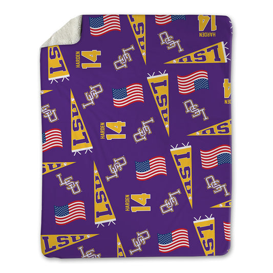 LSU - NCAA Baseball : Daniel Harden - Blanket-0