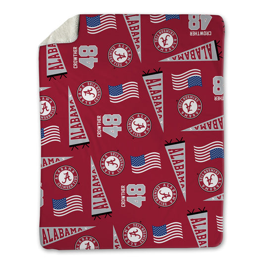 Alabama - NCAA Baseball : Ashton Crowther - USA Blanket-0