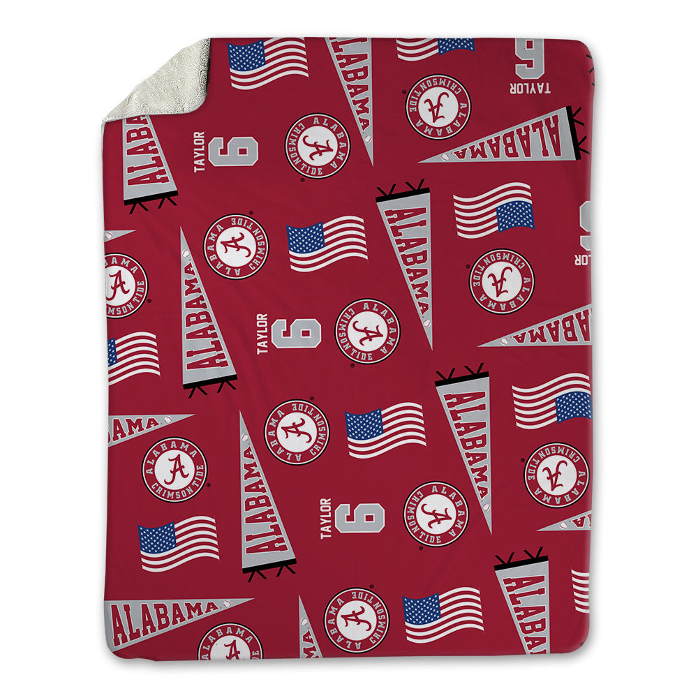 Alabama - NCAA Baseball : Evan Taylor - USA Blanket-0