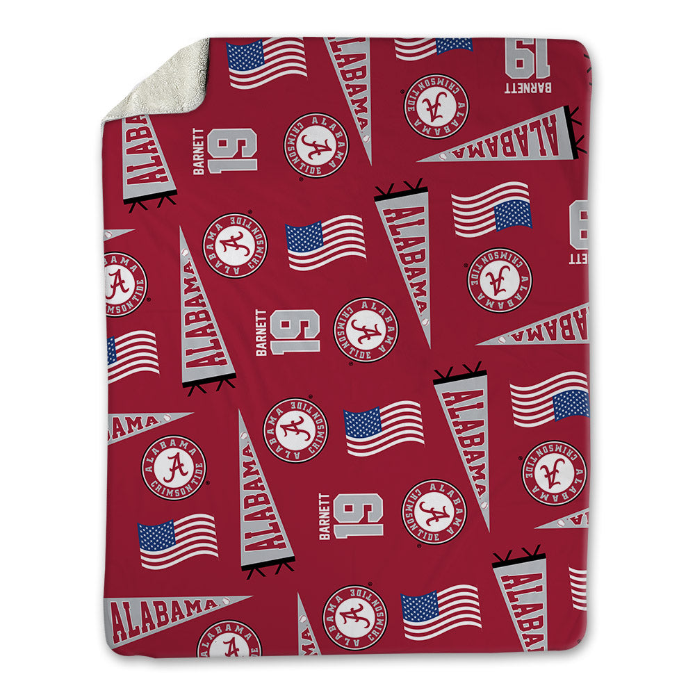 Alabama - NCAA Baseball : Caleb Barnett - USA Blanket-0