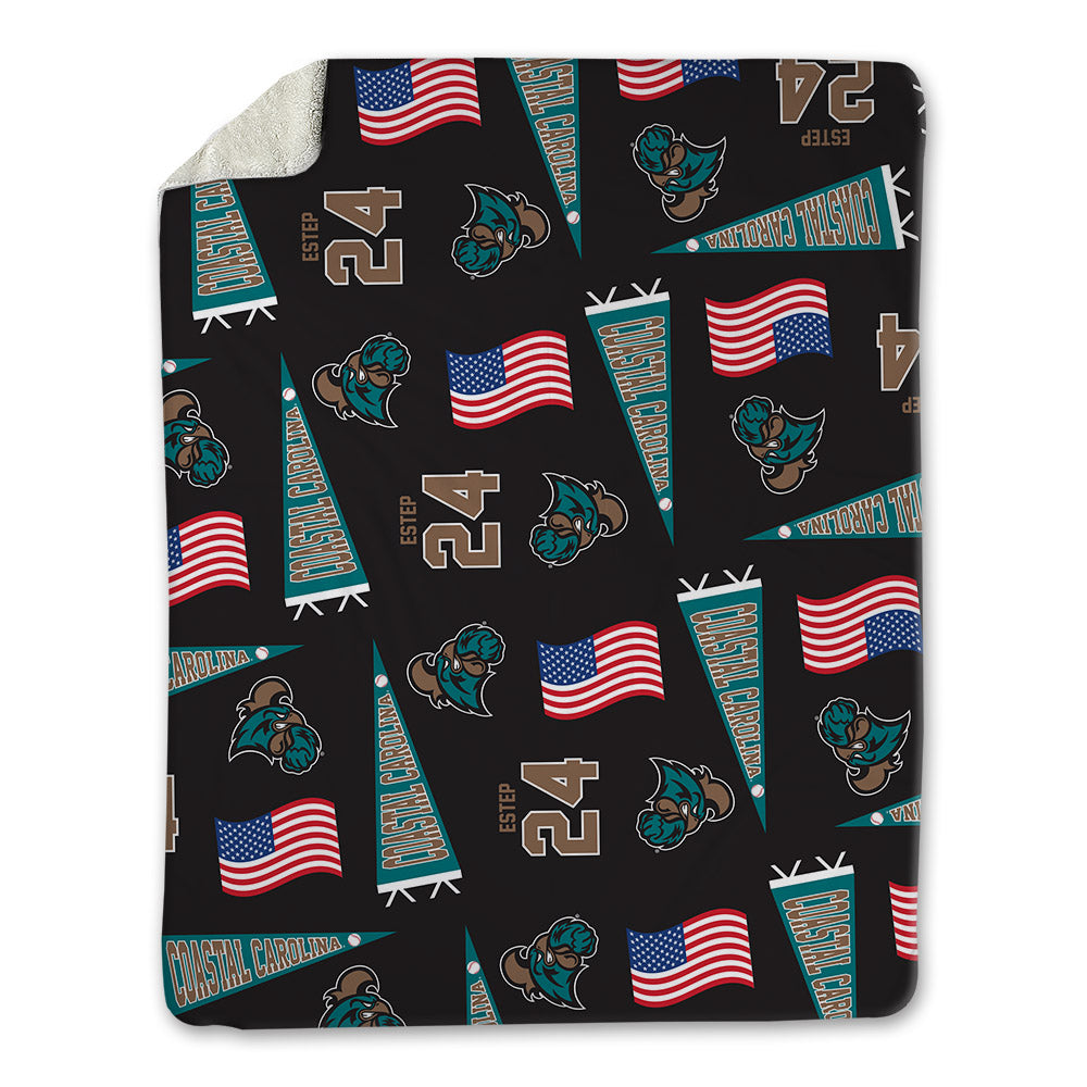 Coastal Carolina - NCAA Baseball : Brice Estep - USA Blanket-0