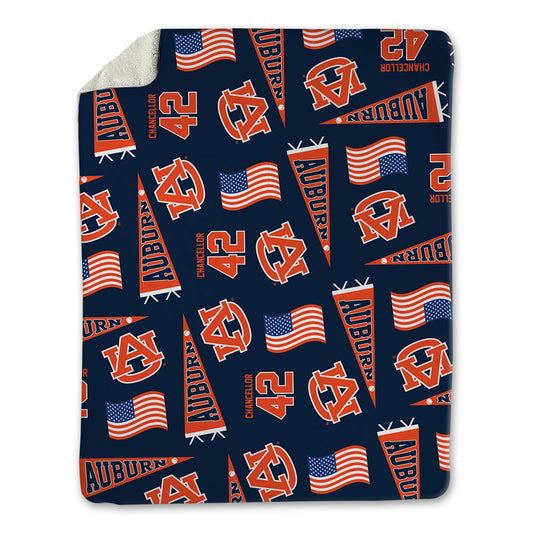 Auburn - NCAA Baseball : Abe Chancellor - USA Blanket-0