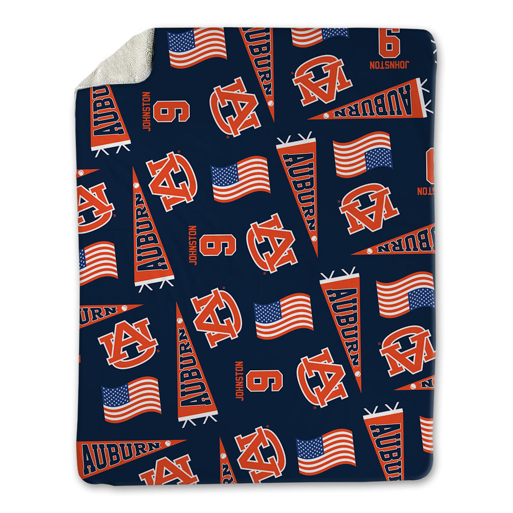 Auburn - NCAA Baseball : Jett Johnston - USA Blanket-0