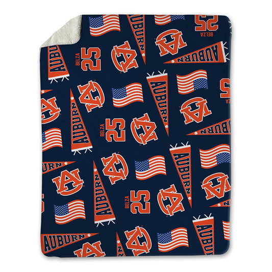 Auburn - NCAA Baseball : Taylor Belza - USA Blanket-0