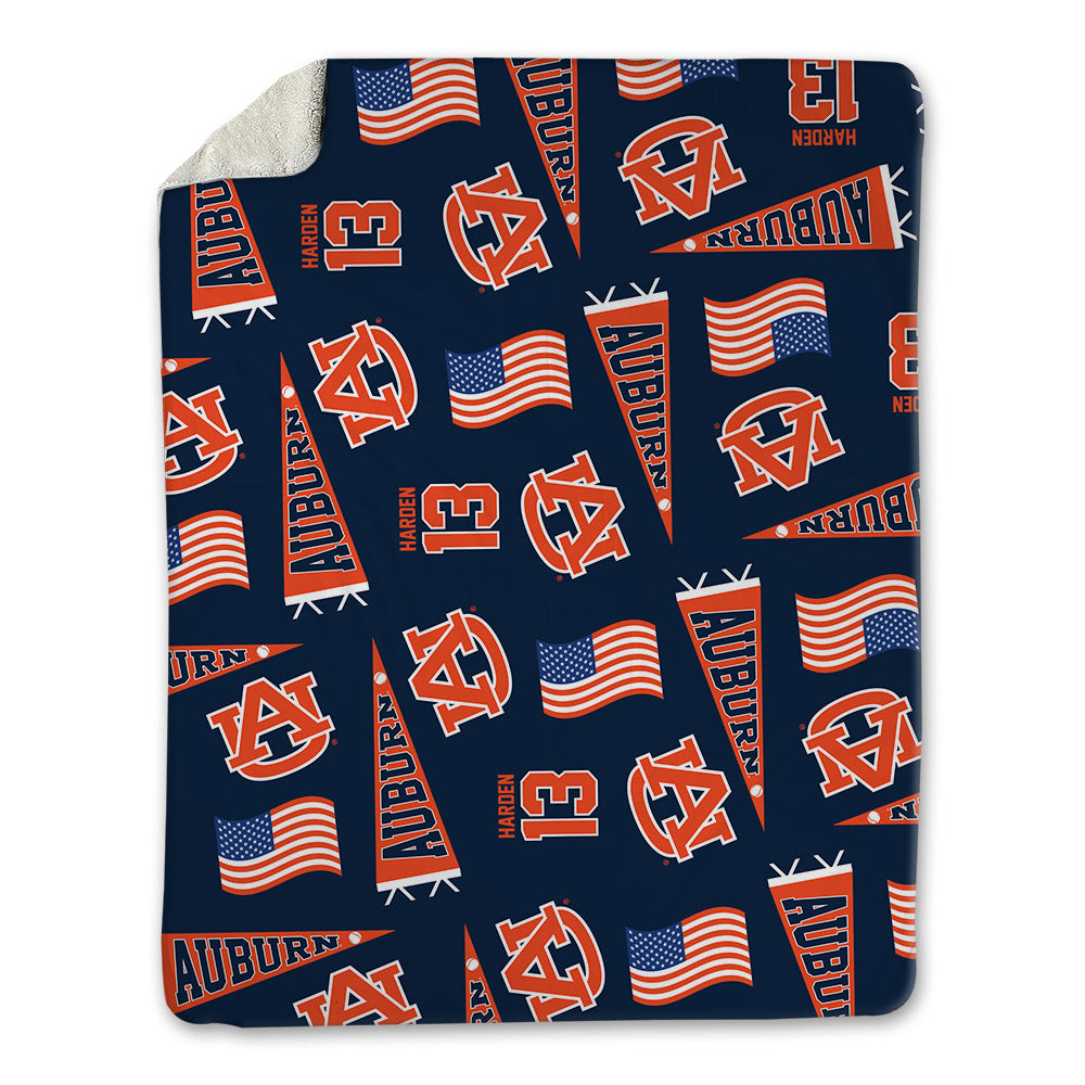 Auburn - NCAA Baseball : Ethan Harden - USA Blanket-0