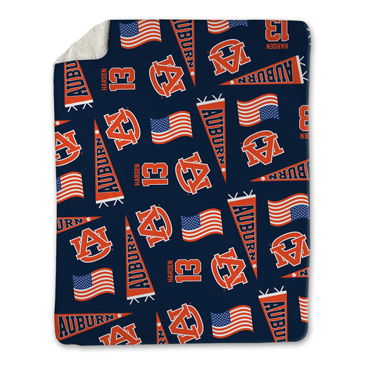 Auburn - NCAA Baseball : Ethan Harden - USA Blanket-0
