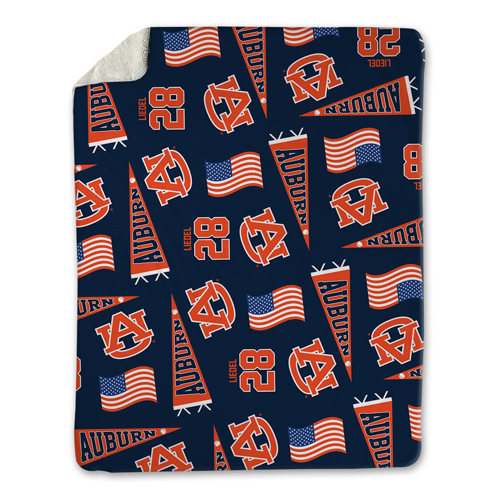 Auburn - NCAA Baseball : Carson Liedel - USA Blanket-0