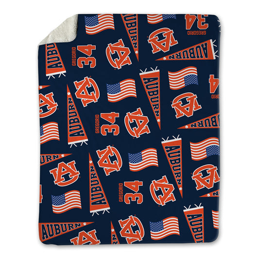 Auburn - NCAA Baseball : Logan Gregorio - USA Blanket-0