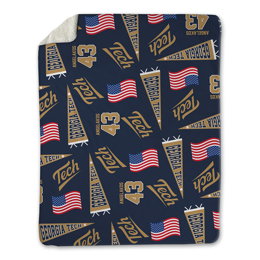 Georgia Tech - NCAA Baseball : Dimitri Angelakos - USA Blanket-0