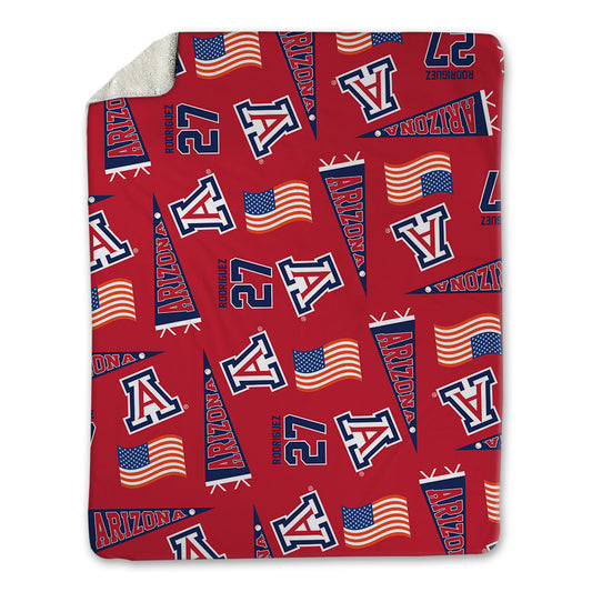 Arizona - NCAA Baseball : Dominic Rodriguez - USA Blanket-0