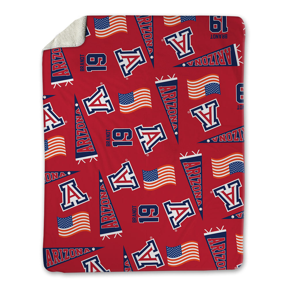 Arizona - NCAA Baseball : Evan Brandt - USA Blanket-0