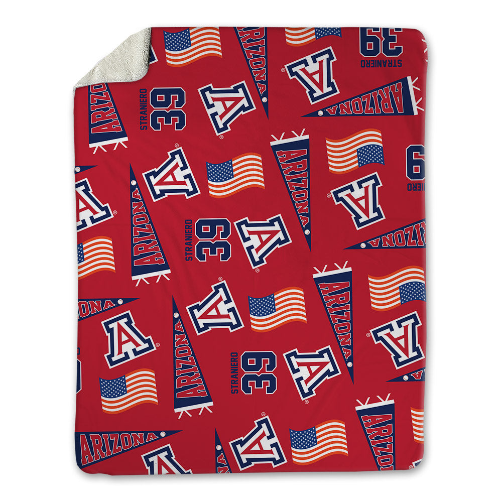 Arizona - NCAA Baseball : Nolan Straniero - USA Blanket-0