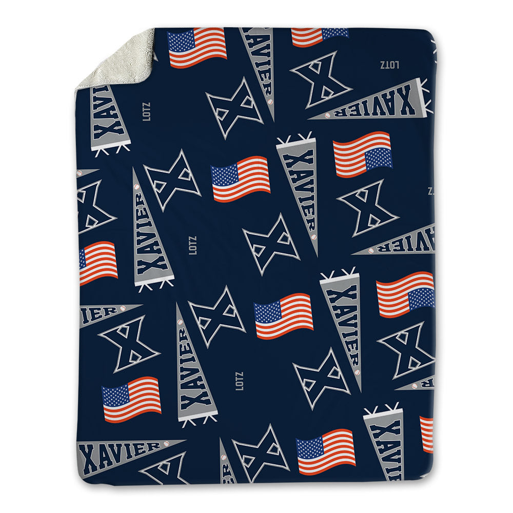 Xavier - NCAA Baseball : Titus Lotz - USA Blanket-0