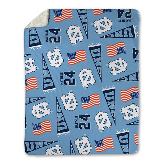UNC - NCAA Baseball : Matthew Matthijs - USA Blanket-0