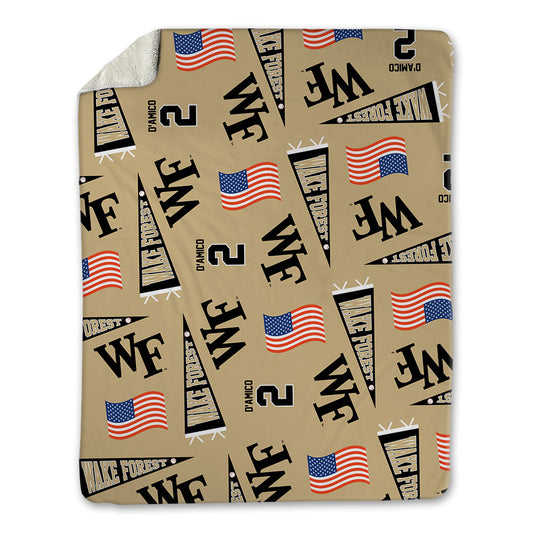 Wake Forest - NCAA Baseball : Logan D'Amico - USA Blanket-0