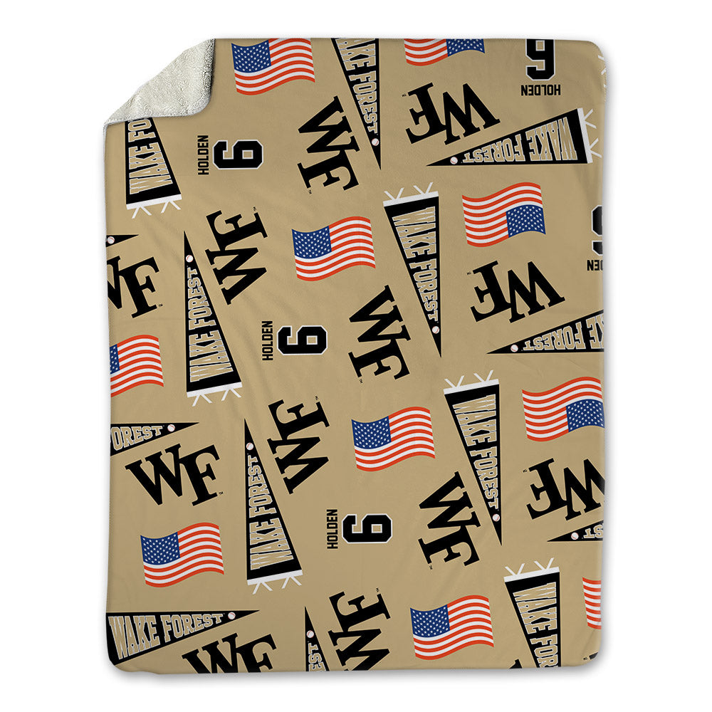 Wake Forest - NCAA Baseball : Will Holden - USA Blanket-0