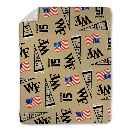 Wake Forest - NCAA Baseball : Nate Whysong - USA Blanket-0