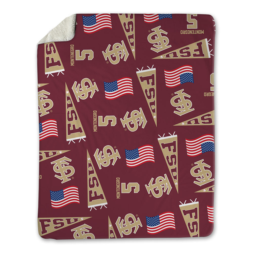 FSU - NCAA Baseball : Marvin Montenegro - USA Blanket-0
