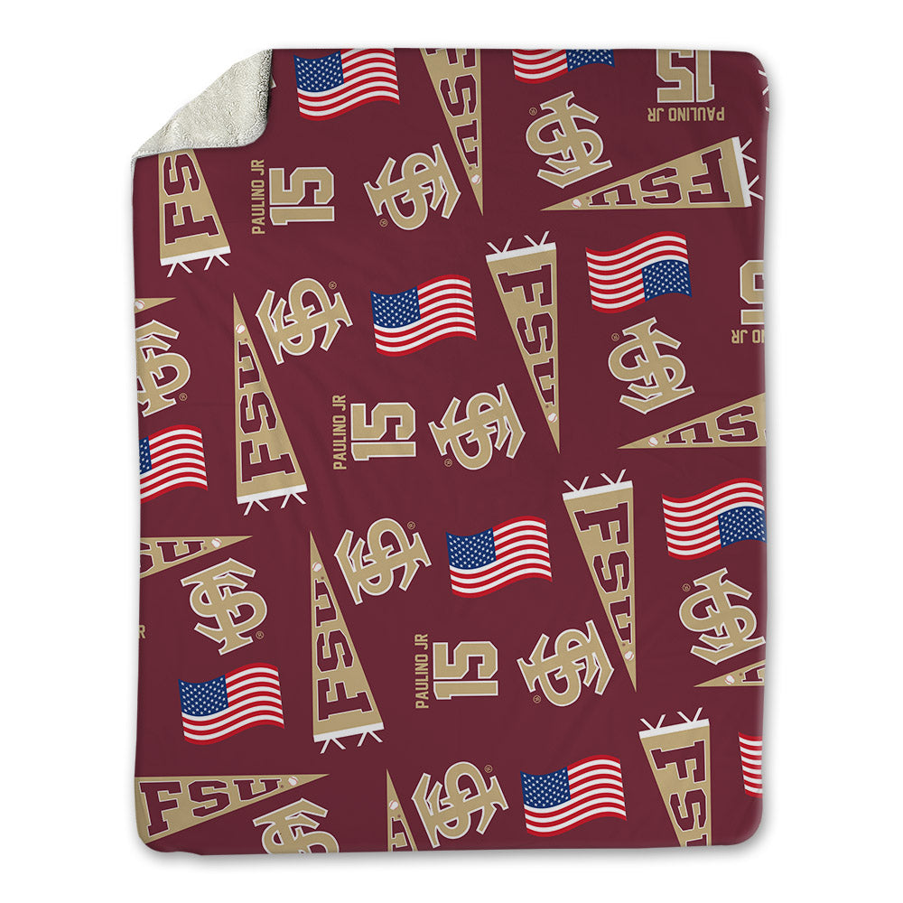 FSU - NCAA Baseball : Kelvyn Paulino Jr - USA Blanket-0