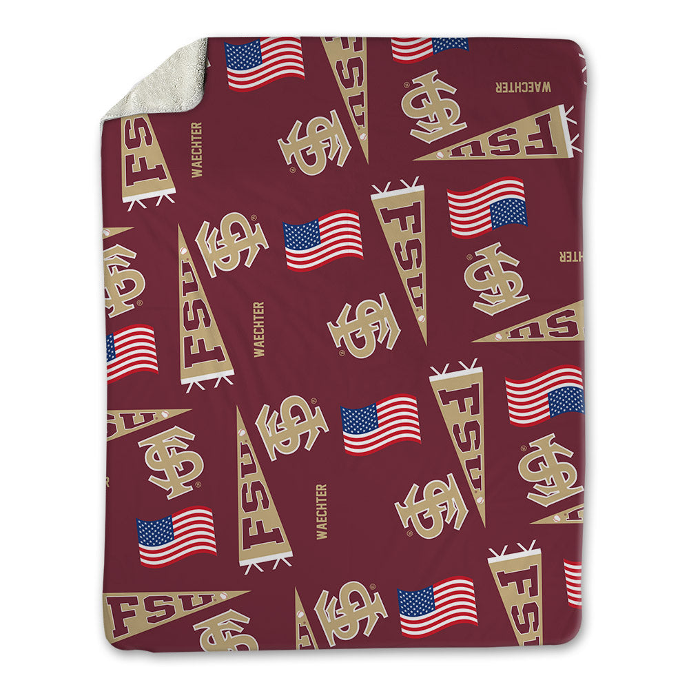 FSU - NCAA Baseball : Kaden Waechter - USA Blanket-0