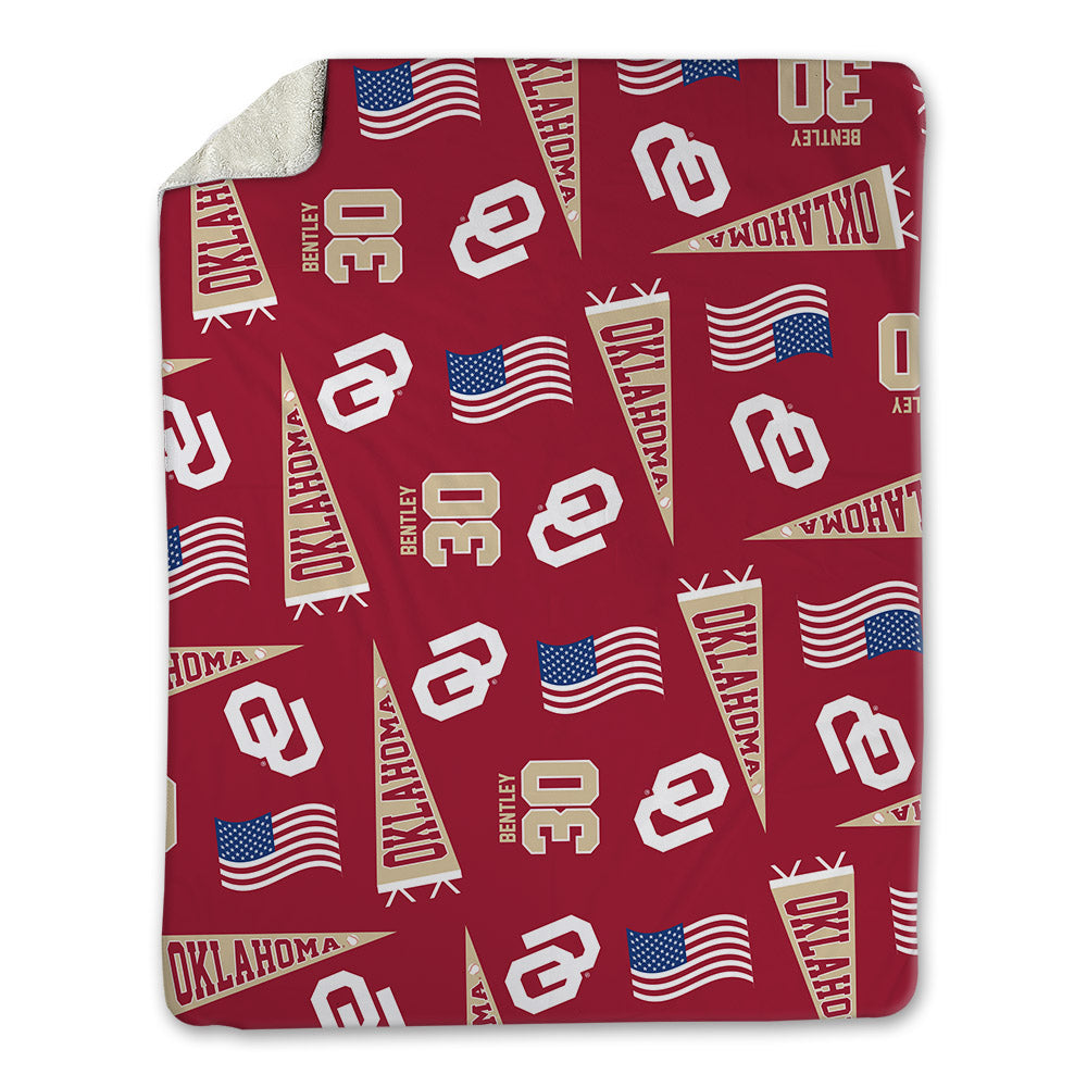 Oklahoma - NCAA Baseball : Noah Bentley - USA Blanket-0